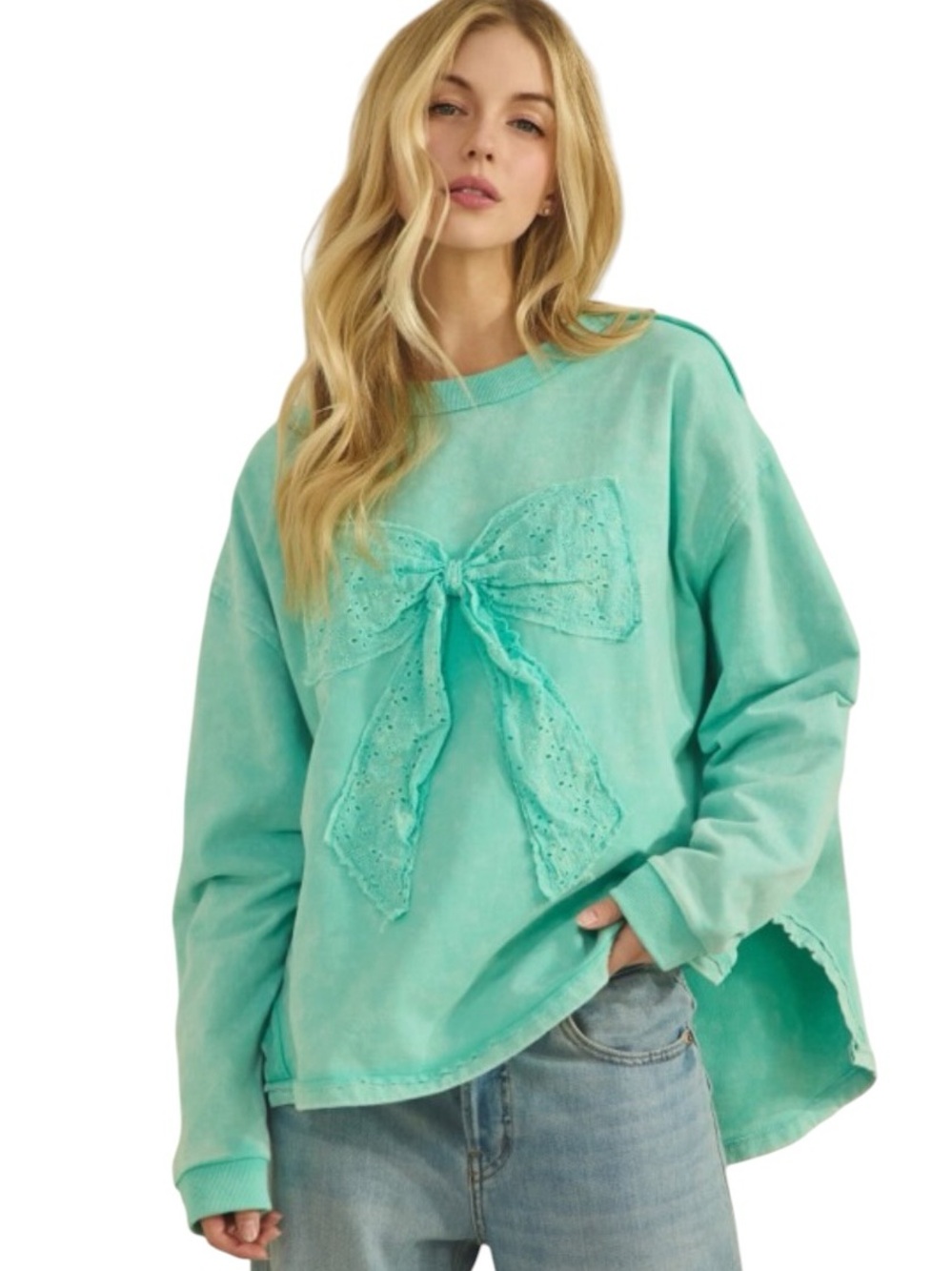 901:  SAGE + FIG NWT SWEATSHIRT MINT (H19)
